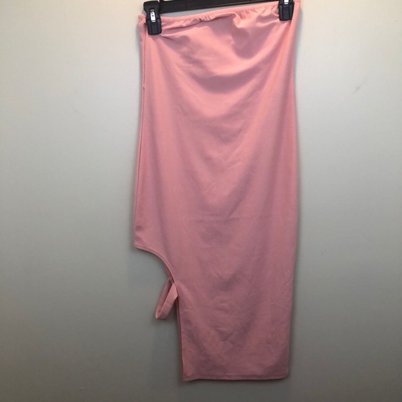 Boohoo | strapless pink dress size 10 - Picture 4 of 7